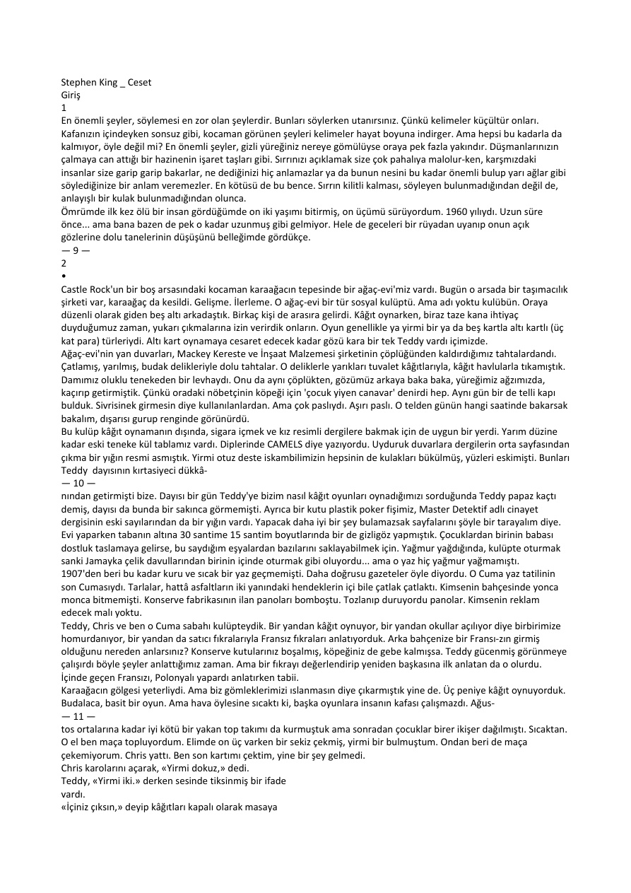 Ceset PDF – Stephen King