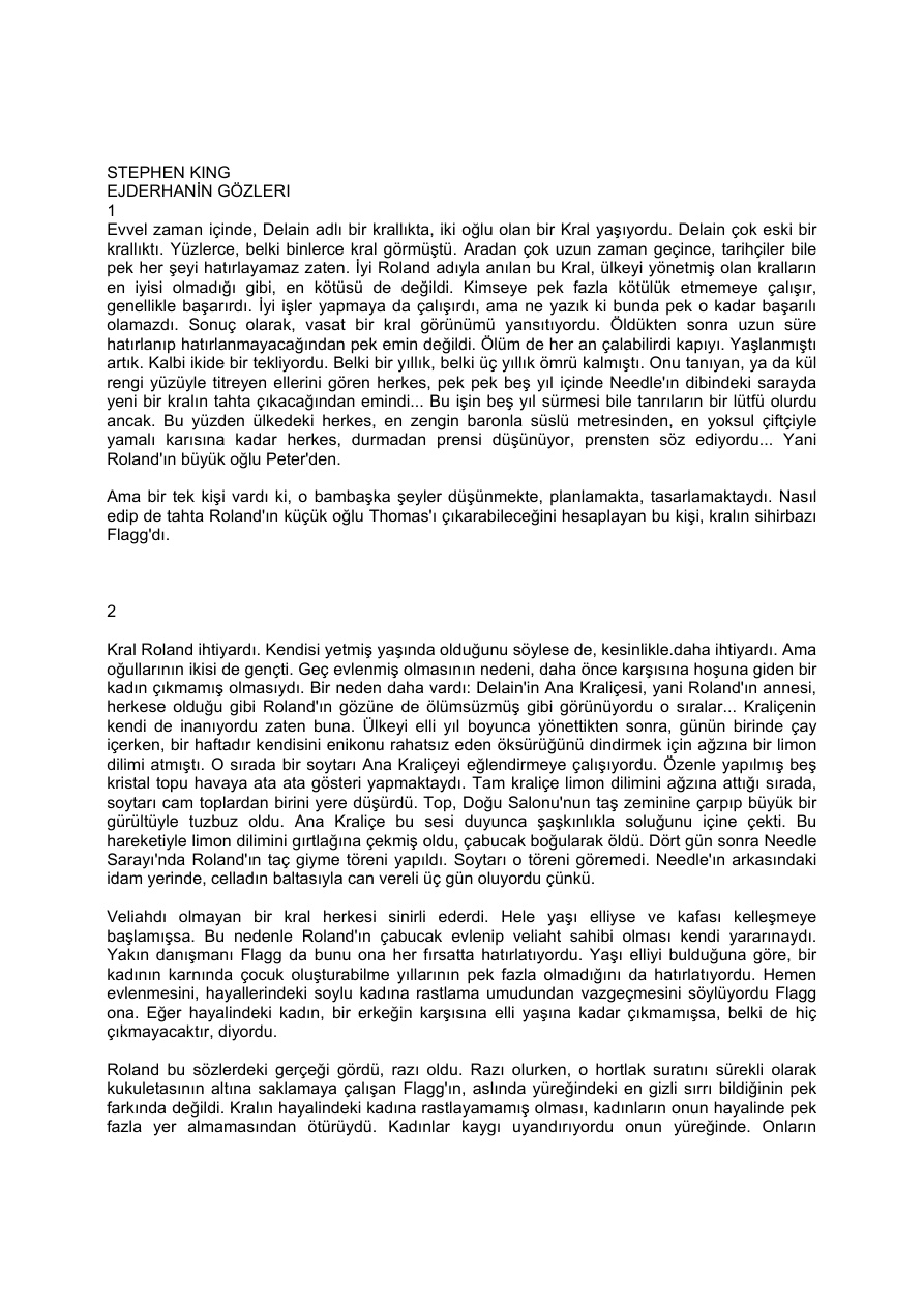 Ejderha’nın Gözleri PDF – Stephen King