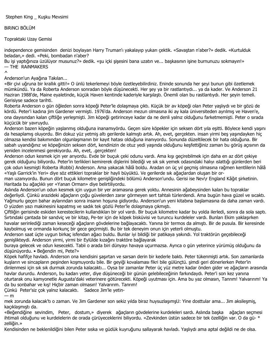 Kuşku Mevsimi PDF – Stephen King