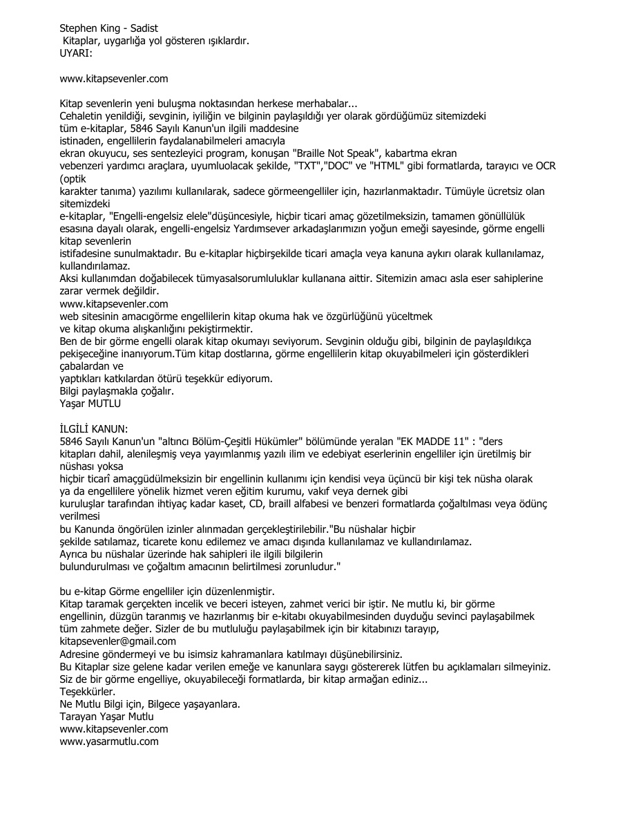 Sadist PDF – Stephen King