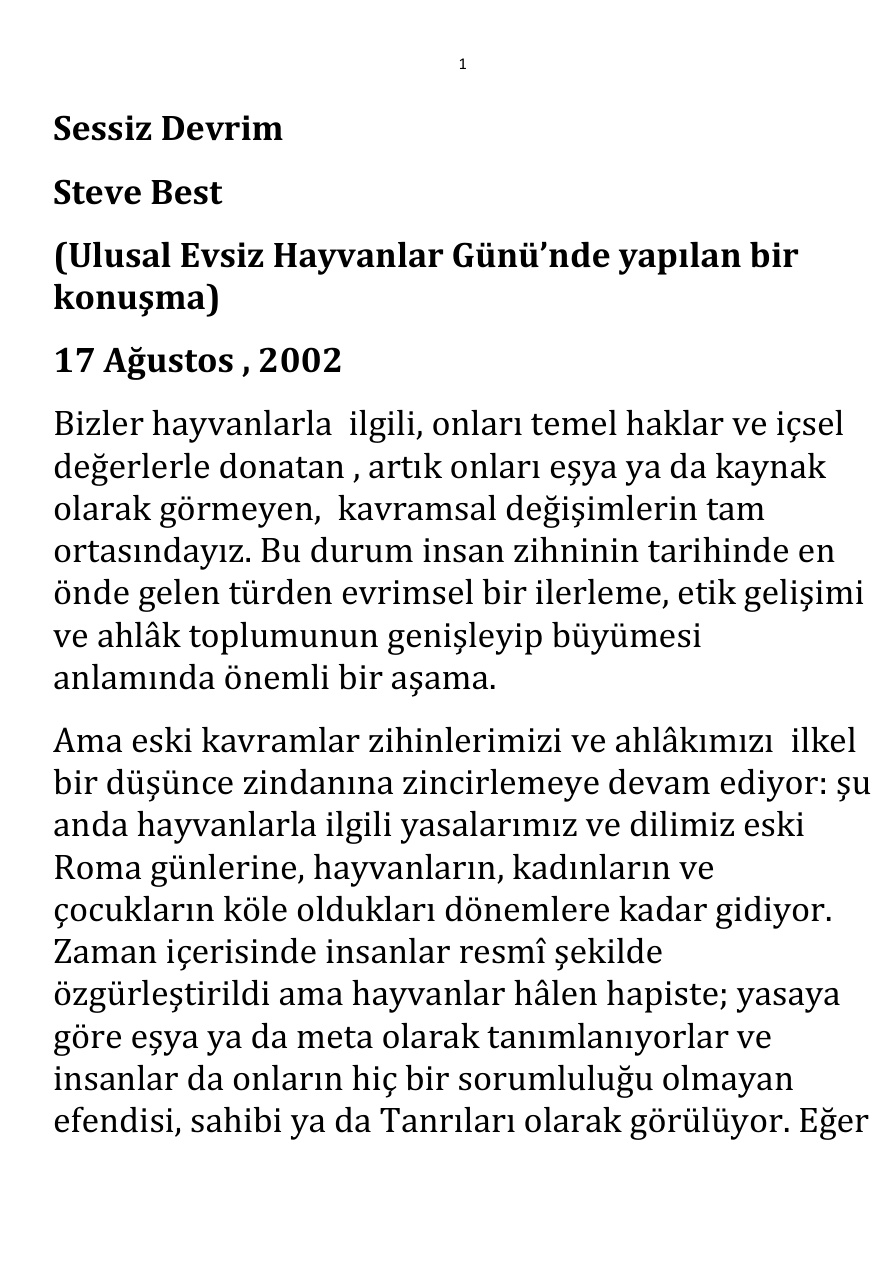 Sessiz Devrim PDF – Steve Best