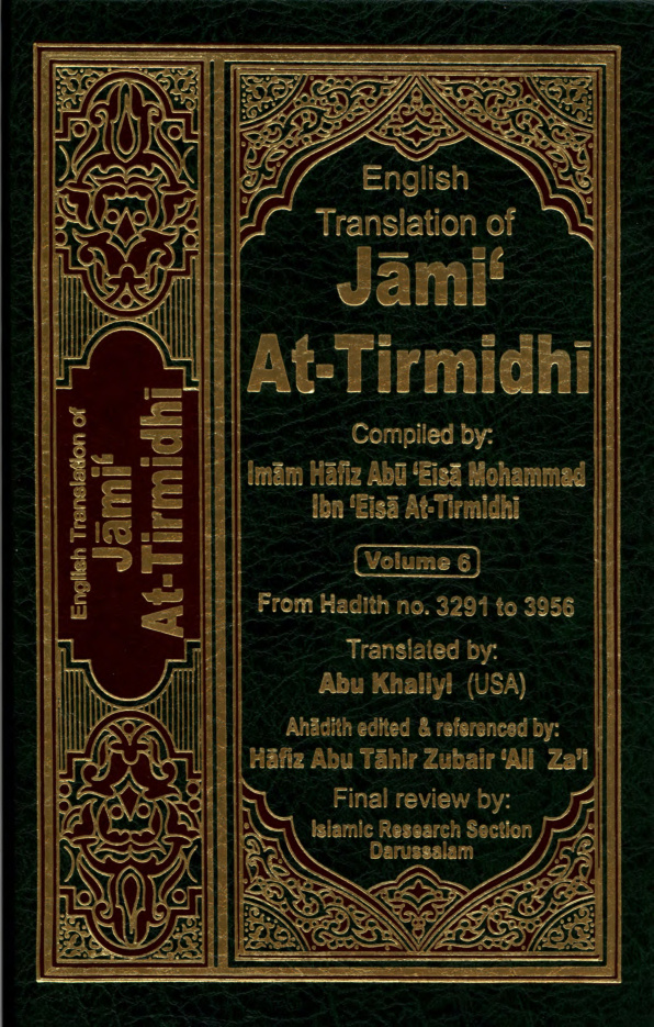 Sunan At-Tirmidhi, vol 6, hadith 3291-3956 PDF – Imam Muhammad ibn Isa at-Tirmidhi