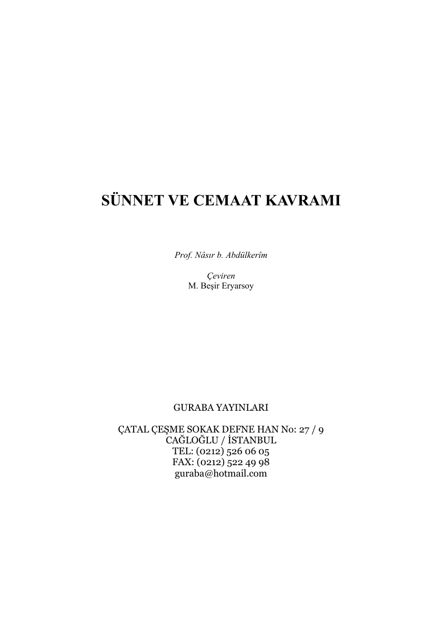 Sunnet Kitaplari (19) PDF – Kolektif / İslami İlimler