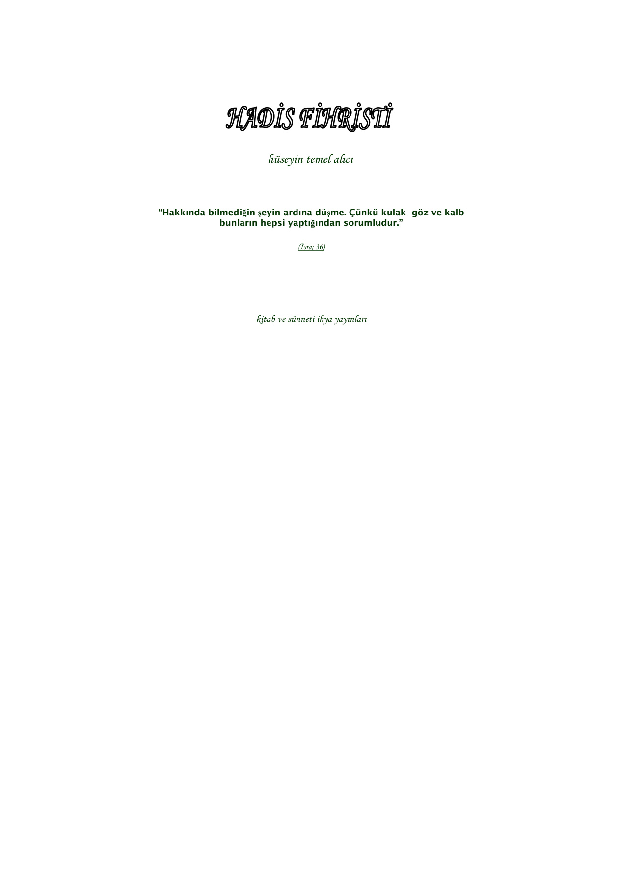 Sunnet Kitaplari (4) PDF – Kolektif / İslami İlimler