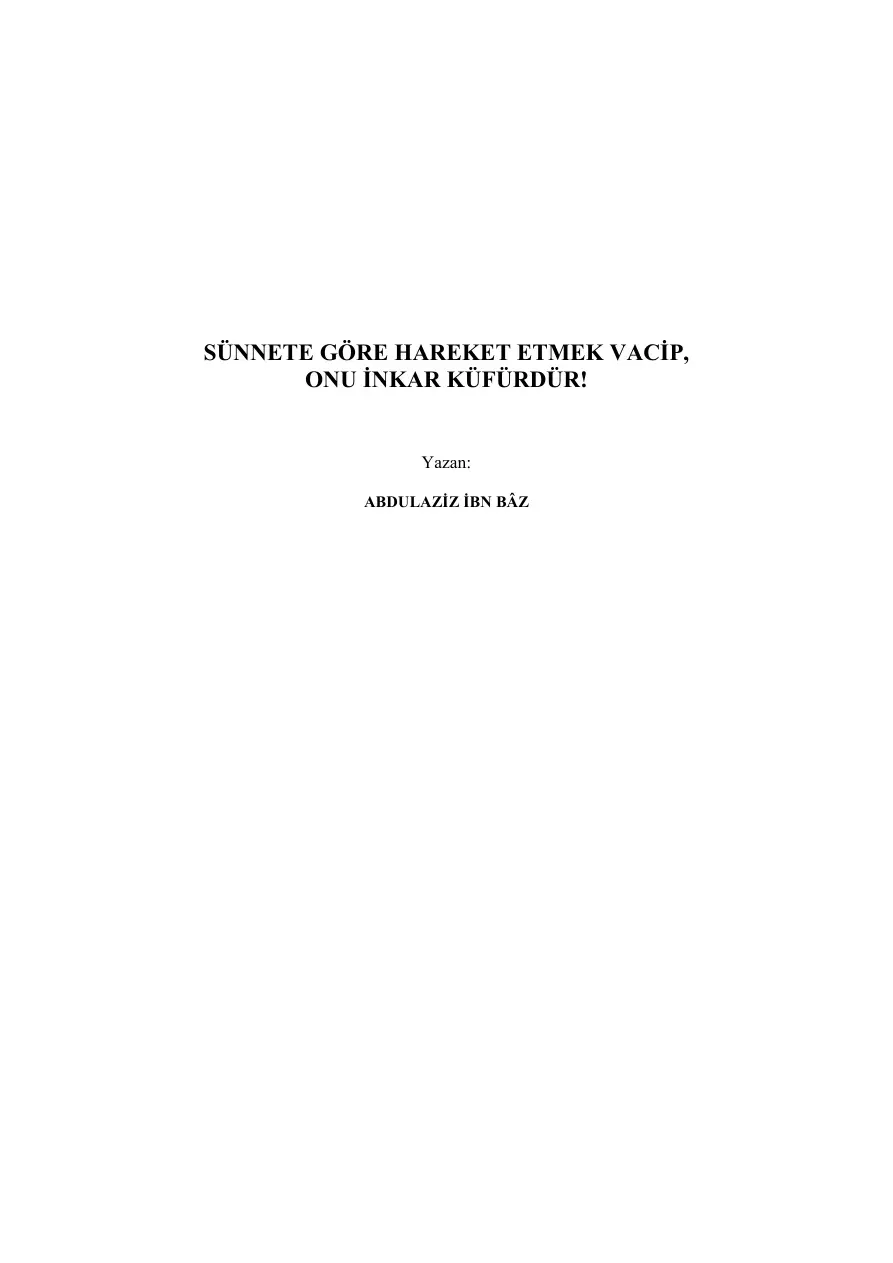 Sunnet Kitaplari (6) PDF – Kolektif / İslami İlimler