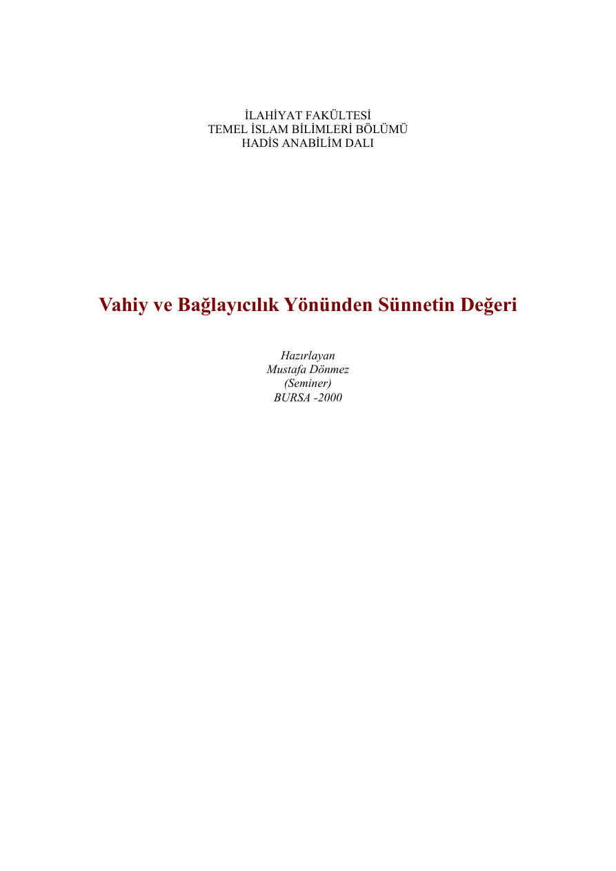 Sunnet Kitaplari (7) PDF – Kolektif / İslami İlimler
