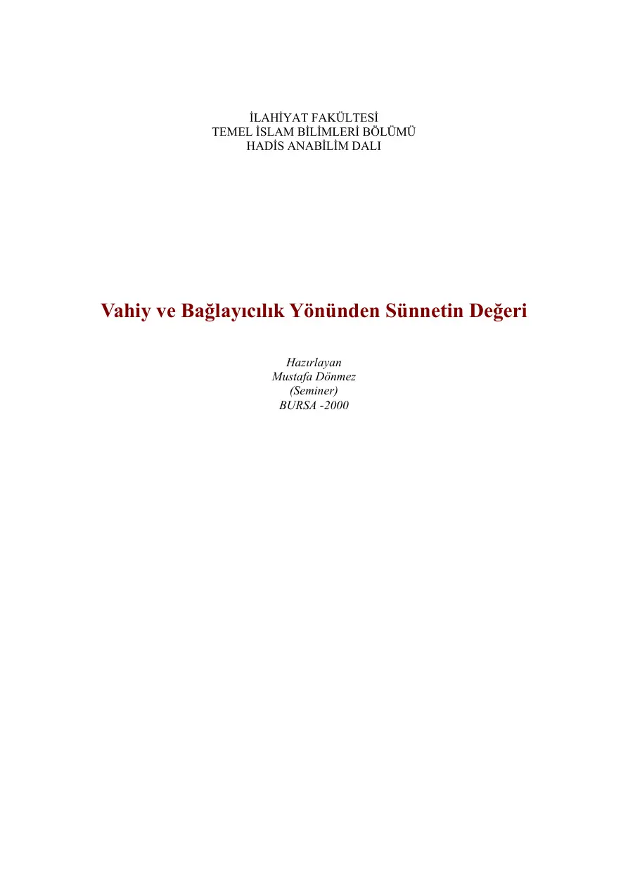 Sunnet Kitaplari (7) PDF – Kolektif / İslami İlimler