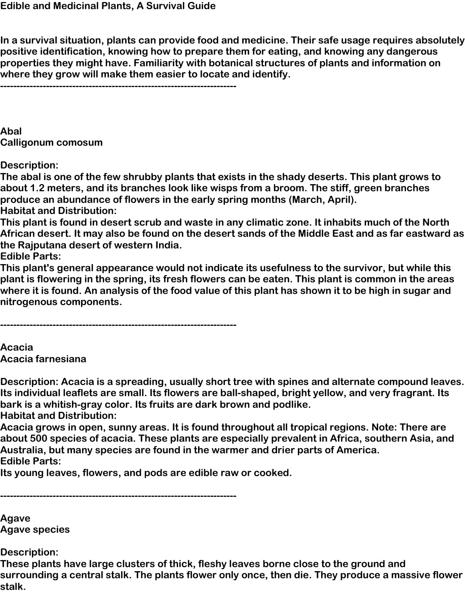 Survival: Edible and Medicinal Plants PDF – Unknown