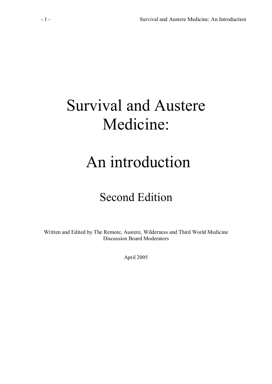 Survival Medicine PDF – Unknown