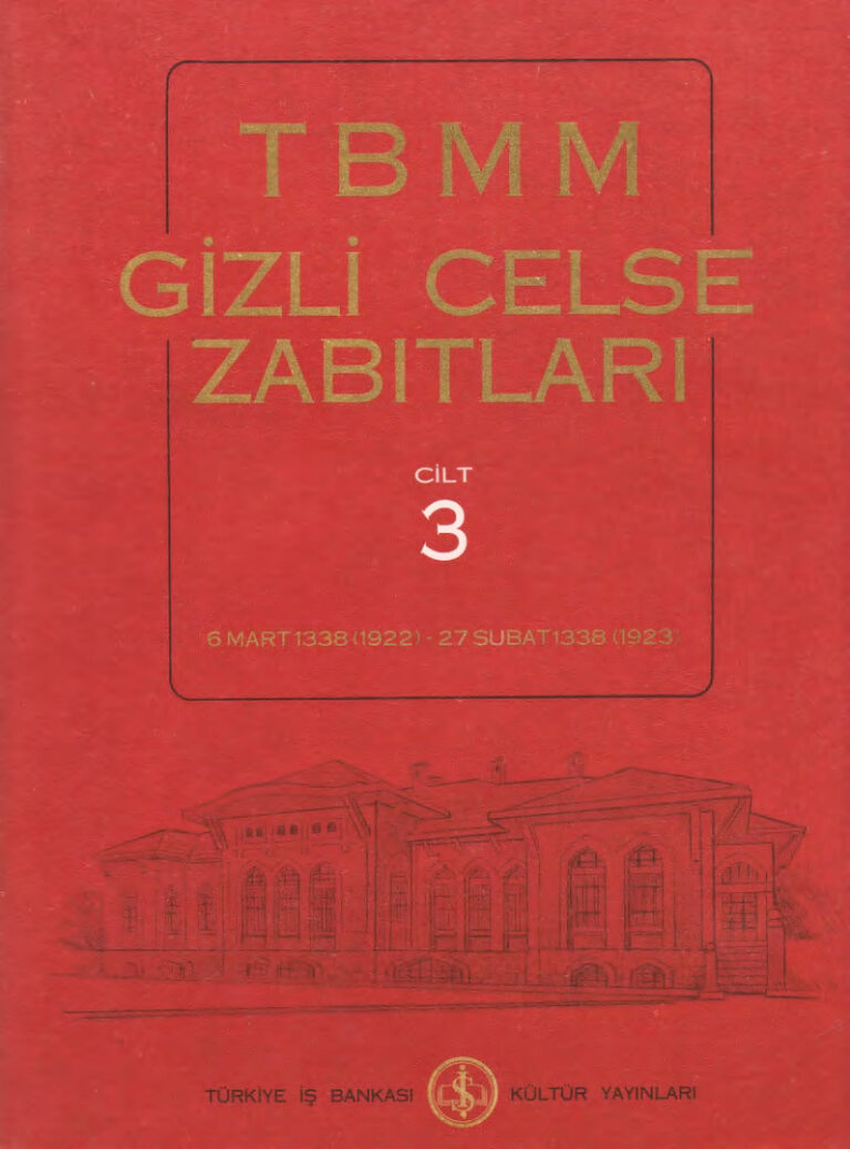 TBMM Gizli Zabıt Tutanakları Cilt 3 gri İş Bankası Yayınları Kitap Kapağı