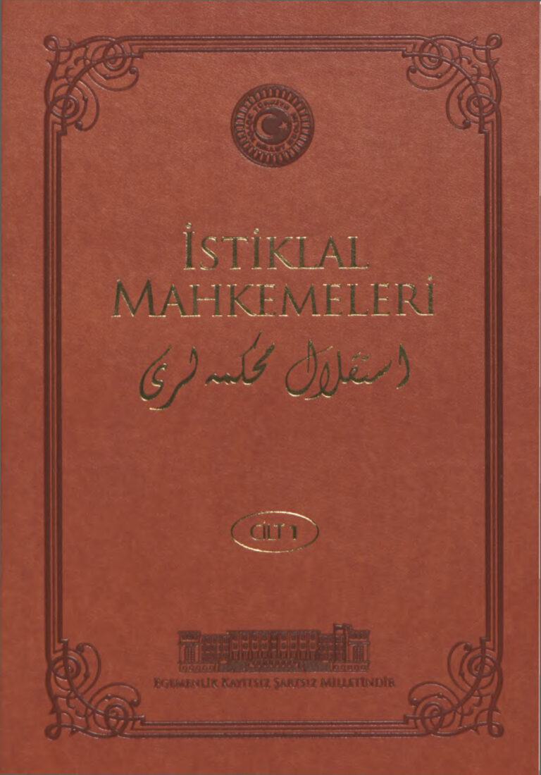 TBMM İstiklal Mahkemeleri Cilt 1 Kitap Kapağı