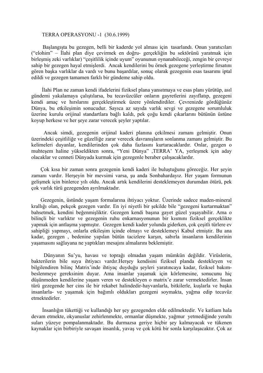 TERRA OPERASYONU – 1 PDF – Kolektif / Ezoterizm