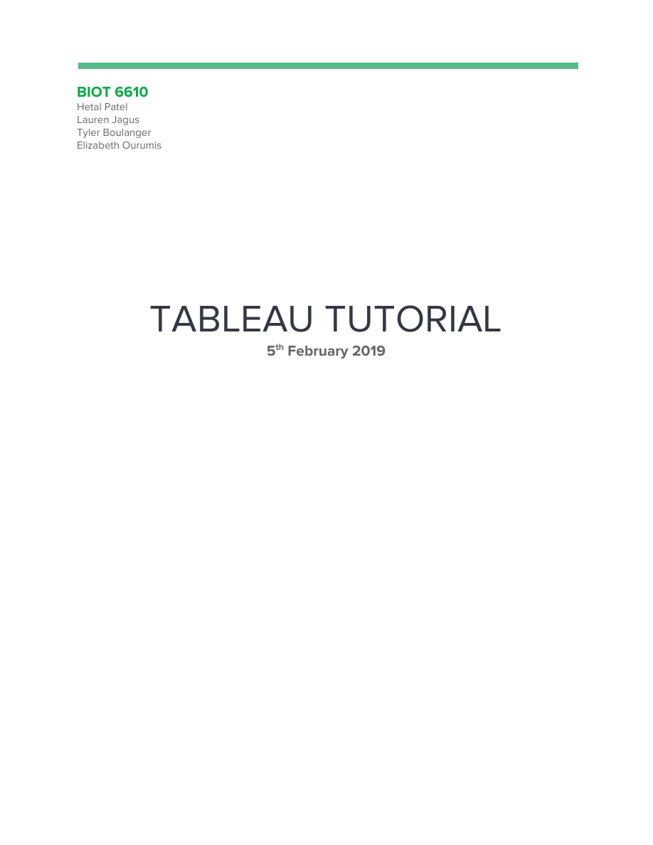 Tableau Tutorial (Detailed) PDF – Unknown