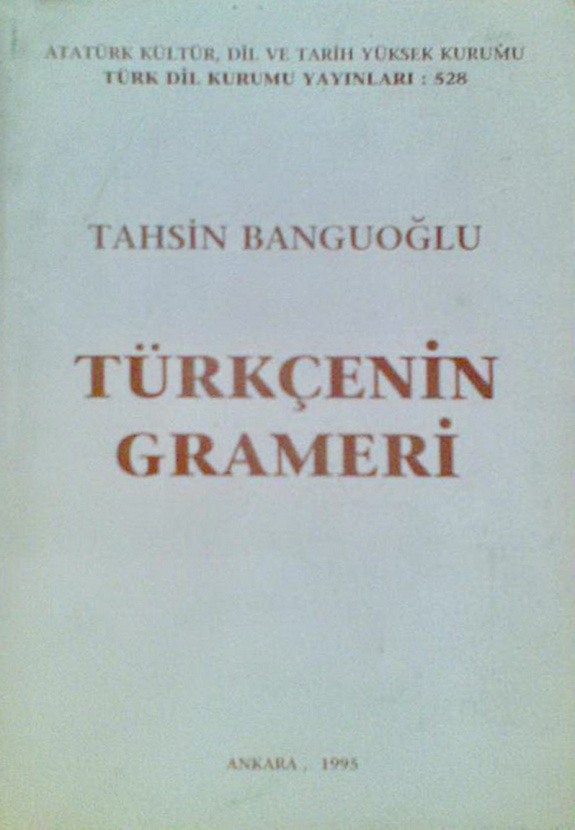 Türkçenin Grameri PDF – Tahsin Banguoğlu