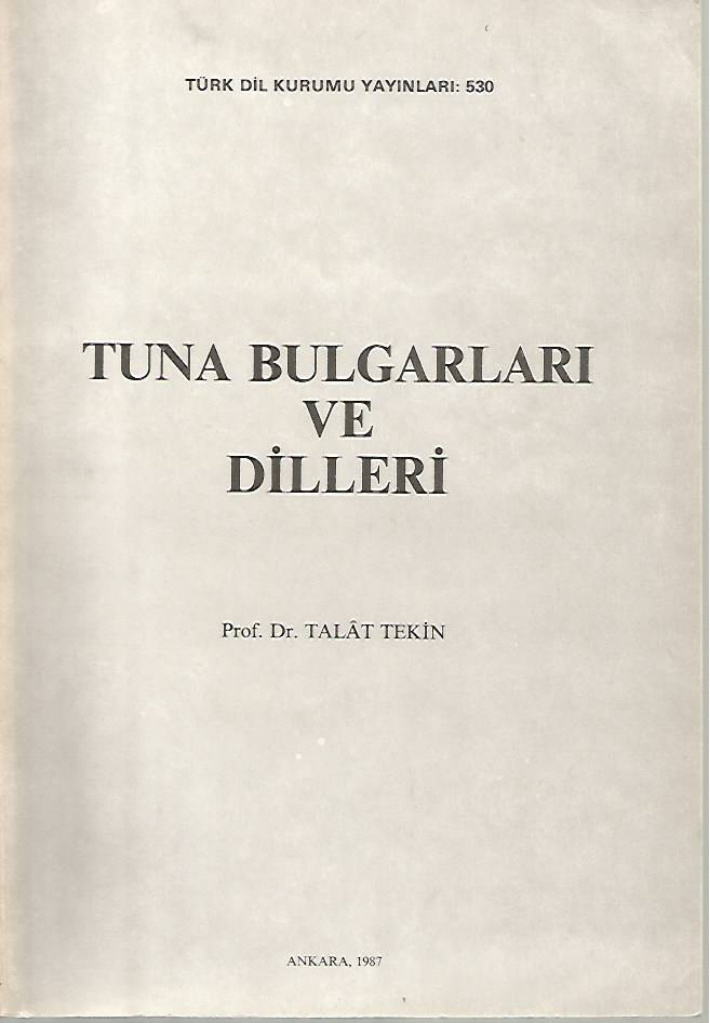 Tuna Bulgarları ve Dilleri PDF – Talat Tekin