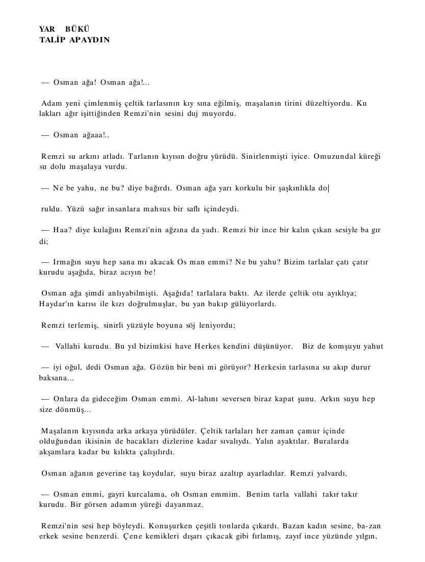 Yar Buku PDF – Talip Apaydın
