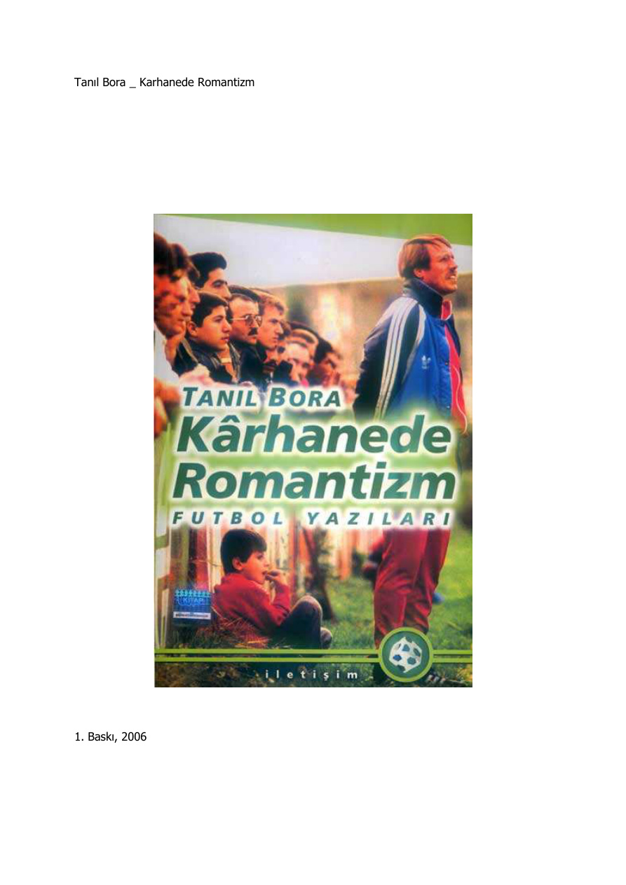 Karhanede Romantizm PDF – Tanıl Bora