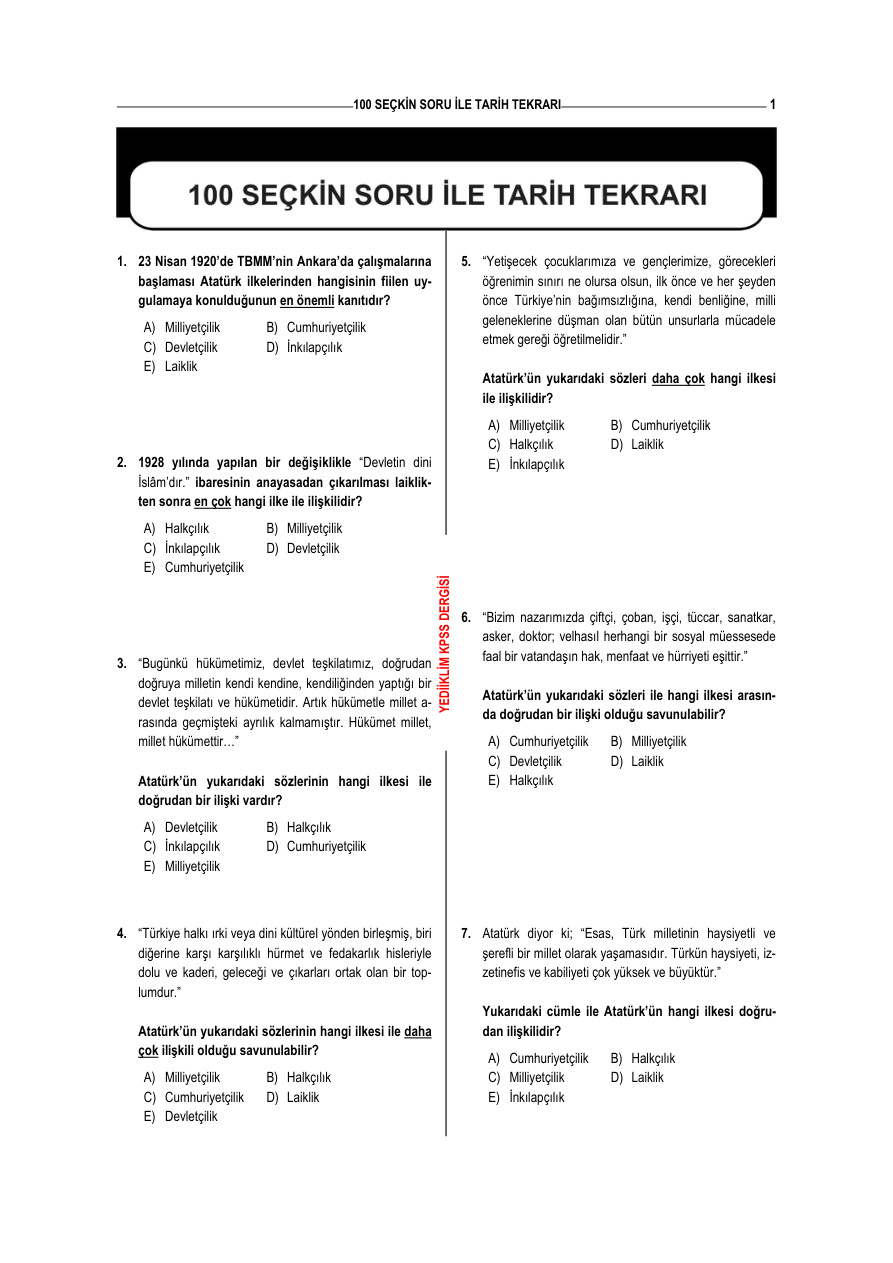 Tarih_100_Soru PDF – Kolektif / Tarih