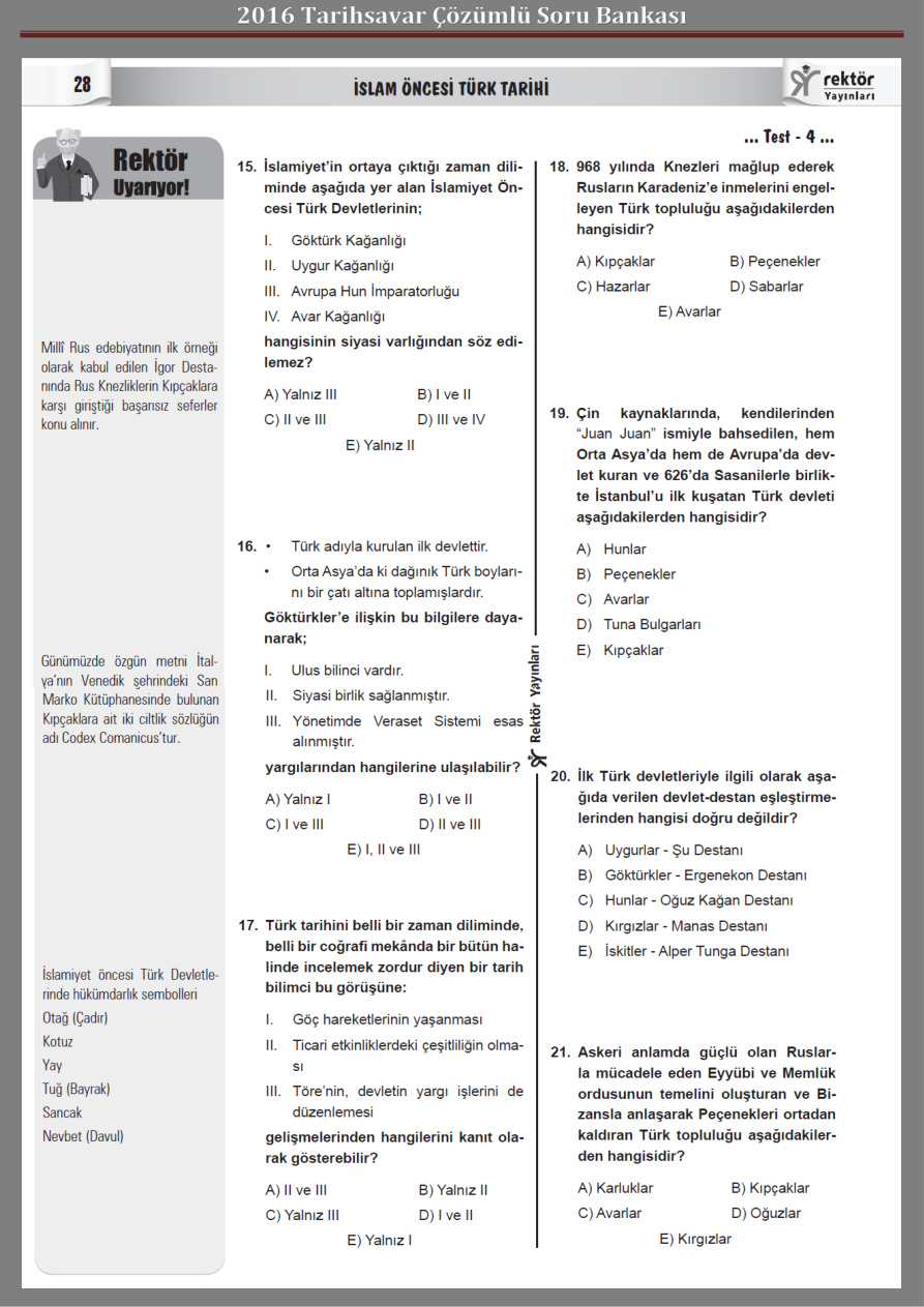 Tarihsavar Çözümlü Soru Bankası PDF – Kolektif / Eğitim