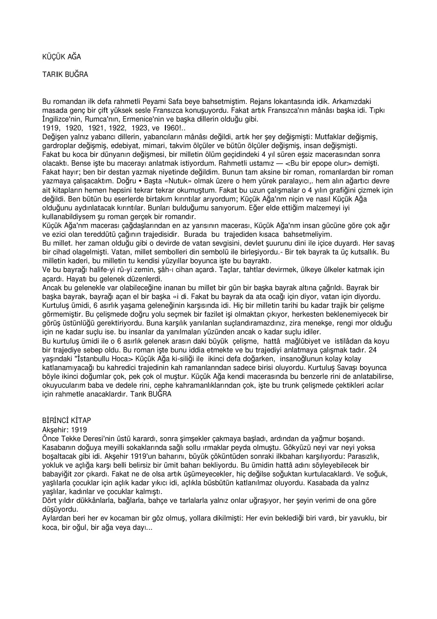 Kucuk Aga PDF – Tarik Bugra
