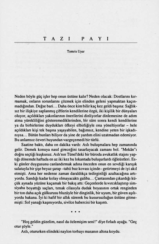 Tazi Payi PDF – Tomris Uyar