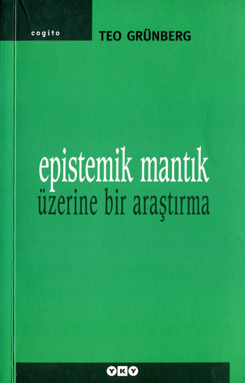 Epistemik Mantık Üzerine Bir Araştırma PDF – Teo Grünberg
