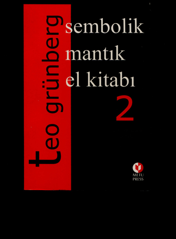Sembolik Mantık Cilt II PDF – Teo Grünberg