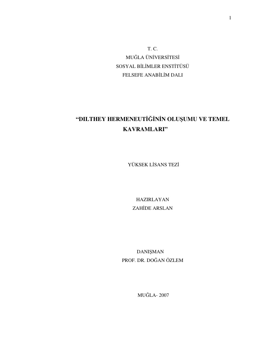 Dilthey Hermeneutiğinin Oluşumu ve Temel Kavramları PDF – Kolektif / Felsefe