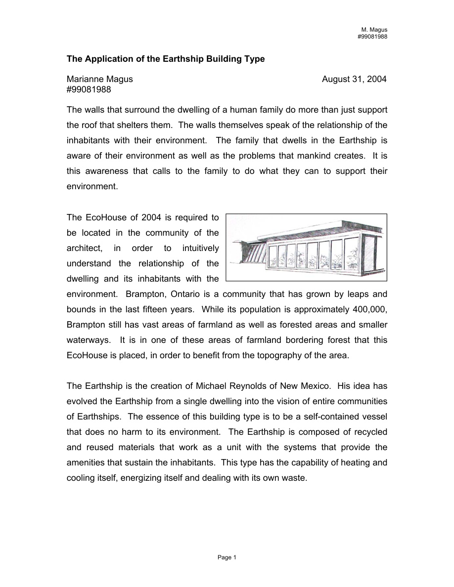 The Application of the Earthship Building Type PDF – Unknown