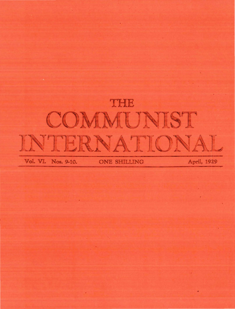 The Communist International Vol VI No 9-10 PDF – Kolektif / Comintern