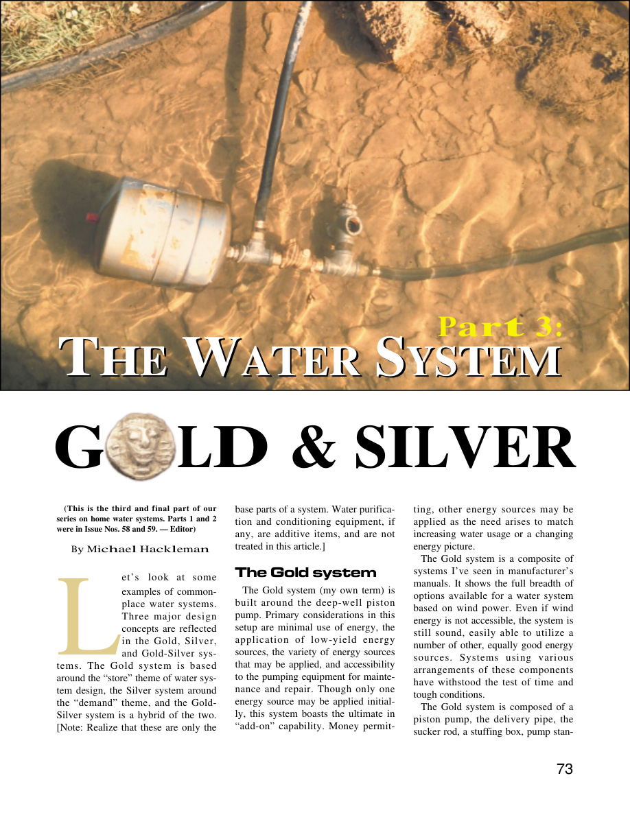 The Water System: Part 3 – Gold and Silver PDF – Michael Hackleman