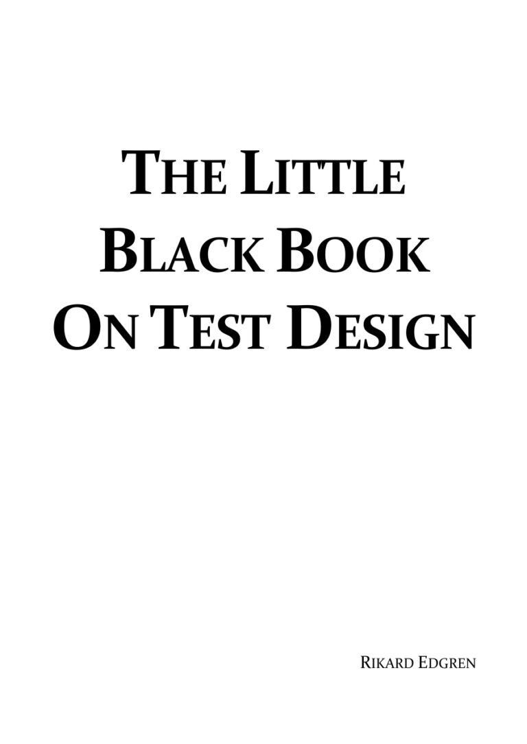 TheLittleBlackBookOnTestDesign Kitap Kapağı