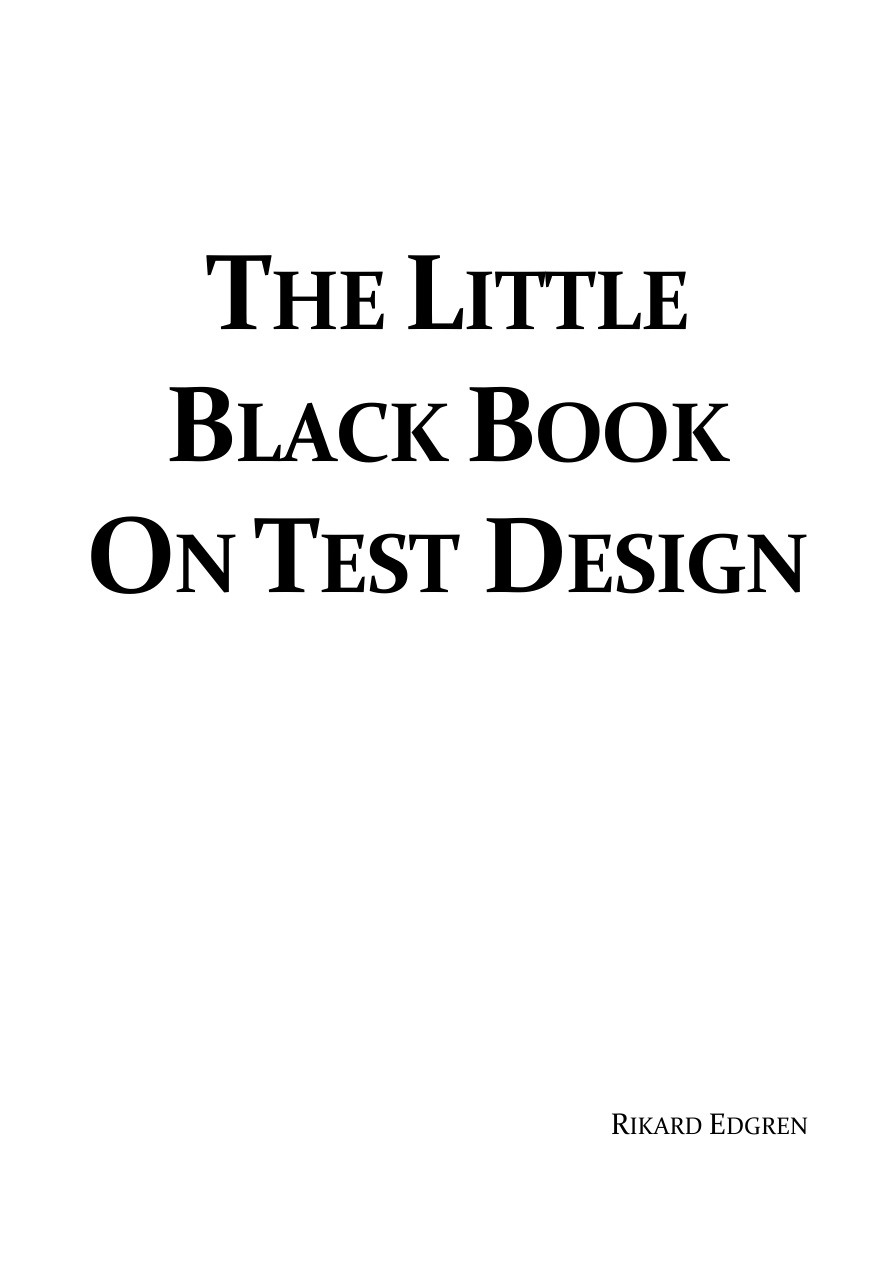 The Little Black Book on Test Design PDF – Unknown