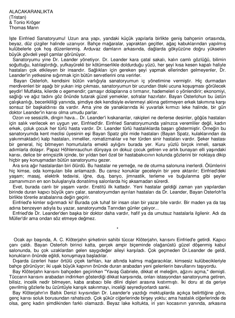 Alacakaranlikta PDF - Thomas Mann 11 Alacakaranlikta PDF – Thomas Mann
