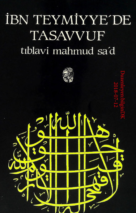 Ibn Teymiyyede Tasavvuf PDF – Tiblavi Mahmud Sad