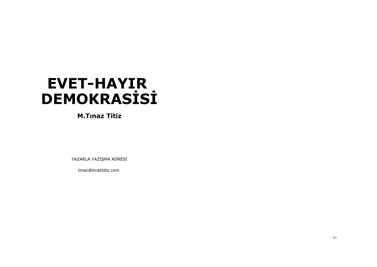 E-h Demokrasisi PDF – Tınaz Titiz