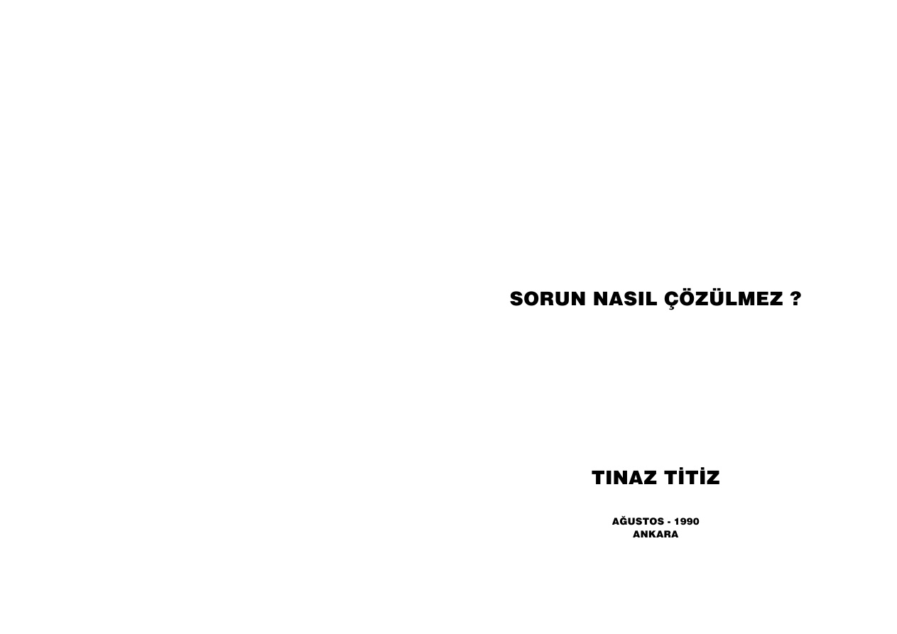 Sorun Nasıl Çözülmez PDF – Tınaz Titiz
