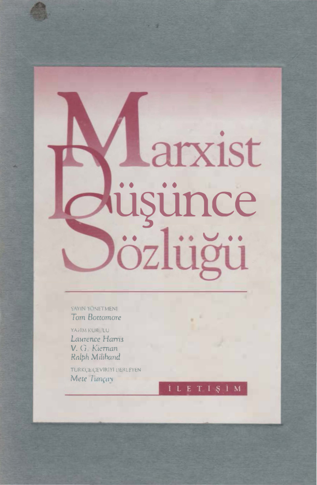 Marxist Düşünce Sözlüğü PDF – Tom Bottomore
