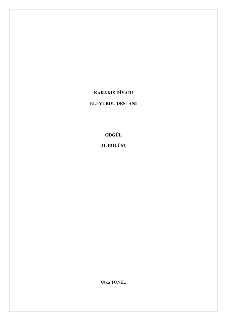 Elfyurdu Destani Odgul PDF – Tonel