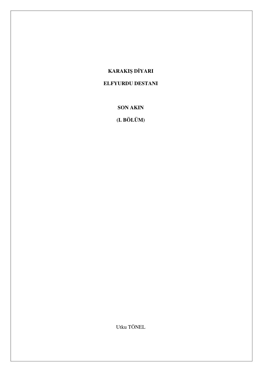 Elfyurdu Destani Son Akin PDF – Tonel