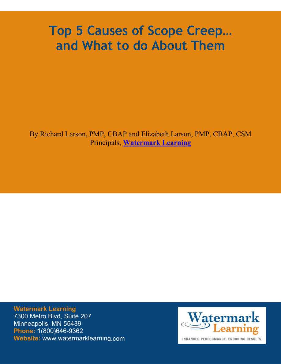 Top 5 Causes of Scope Creep PDF – Unknown