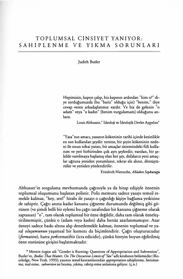 Toplumsal Cinsiyet Yanıyor Sahiplenme ve Yıkma Sorunları PDF – Kolektif / Sosyoloji