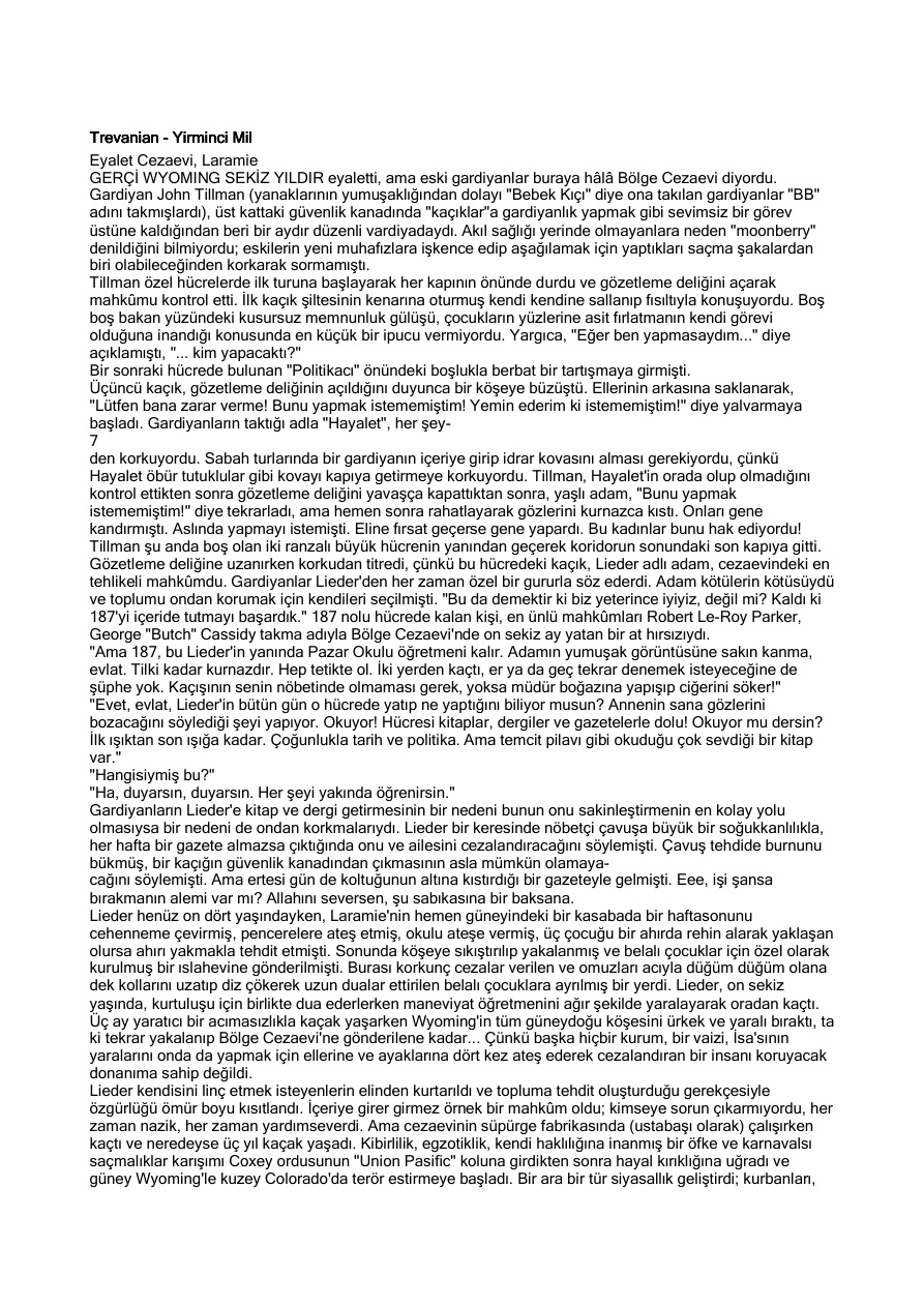 Yirminci Mil PDF – Trevanian