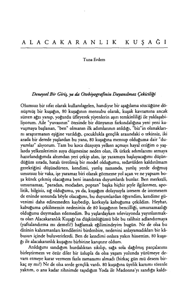 Alacakaranlık Kuşağı PDF – Tuna Erdem