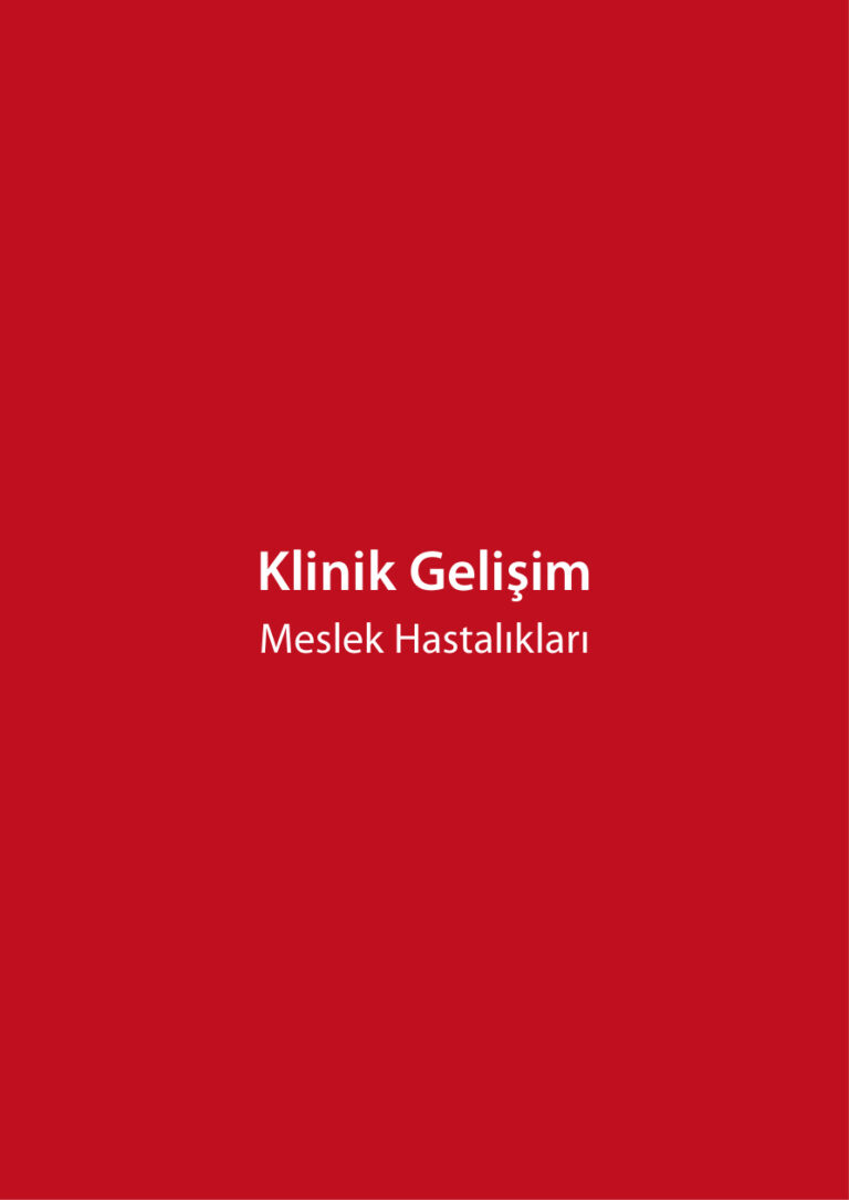 Tunçalp Demir Klinik Gelişim Meslek Hastalıkları Kitap Kapağı