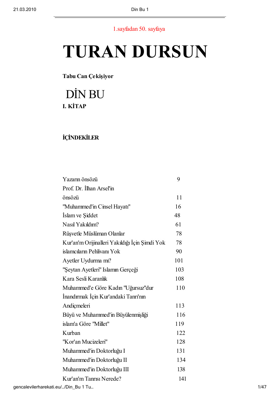 Din Bu I PDF – Turan Dursun
