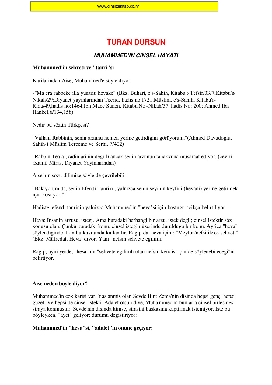 Turan Dursun-dan Seçmeler PDF – Turan Dursun