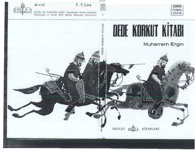 Türk M. Dede Korkut Kitabı Muharrem Ergin 1 Kitap Kapağı