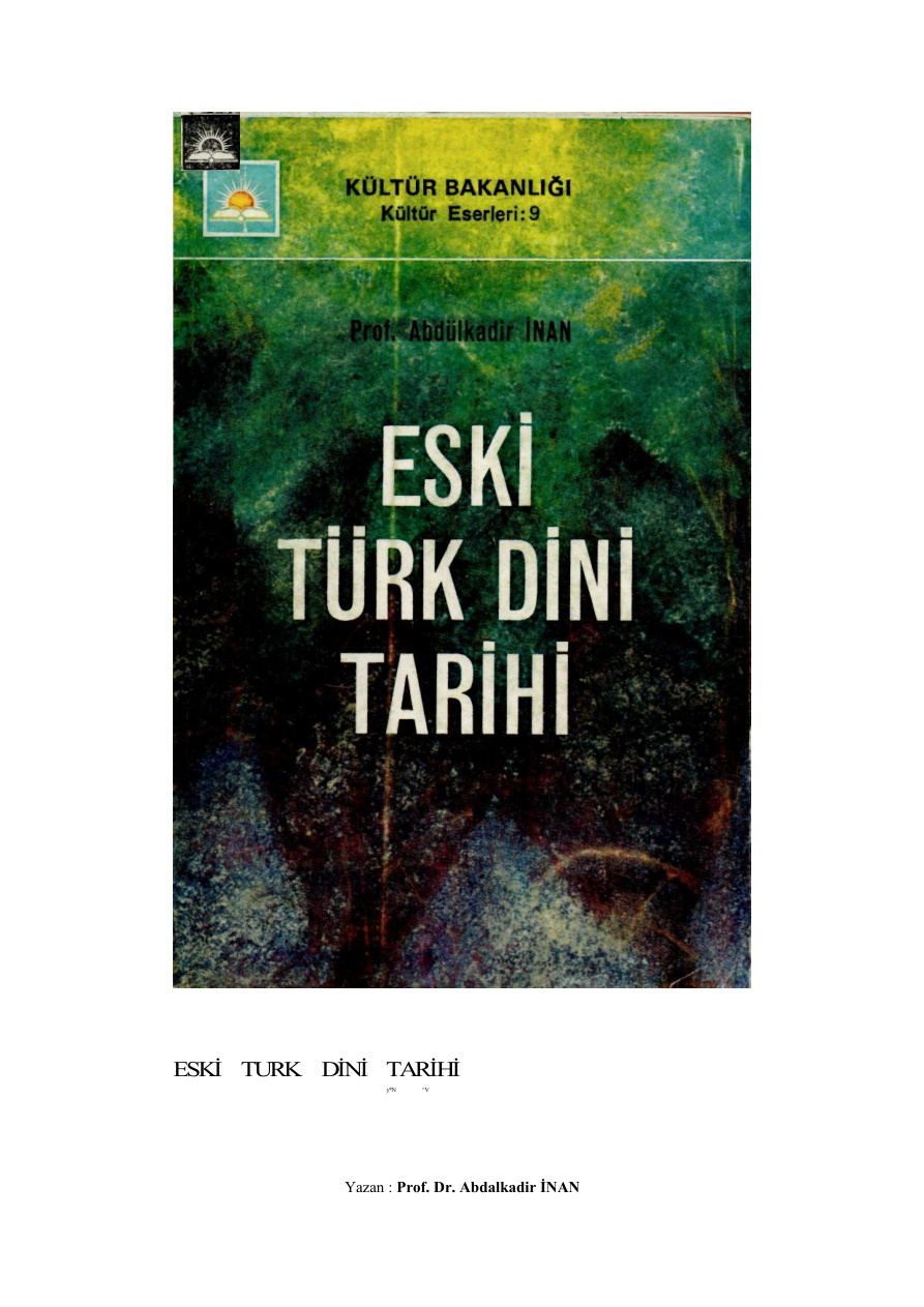 Eski Turk Dini Tarixi PDF – Abdülkadir İnan