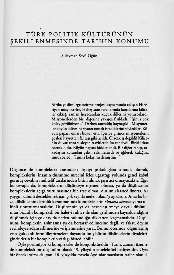 Türk Politik Kültürünün Şekillenmesinde Tarihin Konumu PDF – Kolektif / Siyaset